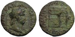 Ancient Coins - Nero AE As - Temple of Janus - 66 AD
