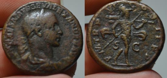 Ancient Coins - Alexander Severus AE As - MARS - 226 AD   11.88gm