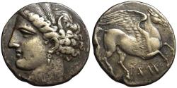 Ancient Coins - 19th C. BMC electrotype - Carthage AR Dekadrachm - Tanit & Pegasos