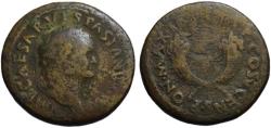 Ancient Coins - Vespasian AE dupondius - Crossed Cornucopias - 74 AD