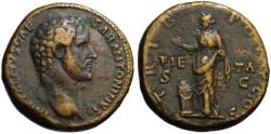 Ancient Coins - Antoninus Pius AE sestertius - PIETAS - as Caesar by Hadrian