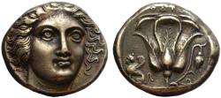 Ancient Coins - 19th C. BMC electrotype - Rhodes AR tetradrachm - Helios & Rose