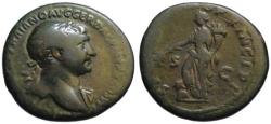 Ancient Coins - Trajan AE As - Pax stomping Dacia - VF
