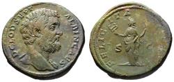 Ancient Coins - Clodius Albinus AE sestertius - FELICITAS - Superb portrait