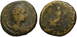 Ancient Coins - Julia Mamaea AE dupondius - FELICITAS PUBLICA - Scarce