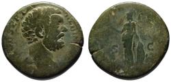 Ancient Coins - Clodius Albinus AE sestertius - MINERVA - Scarce