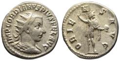 Ancient Coins - Gordian III AR antoninianus - Sol ORIENS AVG - Antioch mint Nice grade