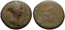 Ancient Coins - Sabina AE sestertius - VESTA - 34mm  23.02gm