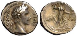 Ancient Coins - Augustus AR denarius - Diana Sicilia - IMP XII SICIL - Rare