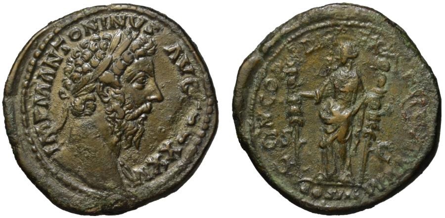 Marcus Aurelis AE sestertius - CONCORDIA EXERCITUM - Heavy medallic flan