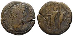 Ancient Coins - Commodus AE sestertius - MINER VICT - (R) Rare