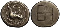 Ancient Coins - 19th C. BMC electrotype - Abdera AR tetradrachm - Gryphon & Incuse