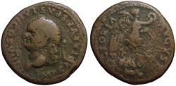 Ancient Coins - Vespasian AE As - Victory on prow - AD 77