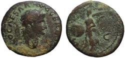 Ancient Coins - Nero AE As - Victory SPQR shield - 65 AD