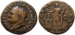 Ancient Coins - Titus AE As - Genius of the Roman People - VF