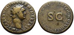 Ancient Coins - Domitian AE dupondius - CENSOR PERPETUUS - Very Rare