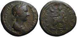 Ancient Coins - Sabina AE As or Dupondius - CONCORDIA with SPES