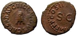 Ancient Coins - Claudius AE quadrans - Modius - 42 AD