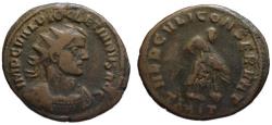Ancient Coins - Diocletian AE antoninianus - HERCULES Farnese - Ticinium Scarce