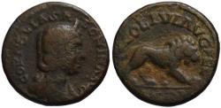 Ancient Coins - Cornelia Salonina AE dupondius - LION - Extremely Rare