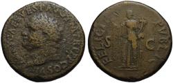 Ancient Coins - Titus AE sestertius - FELICIT PUBLIC - 80 AD
