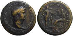 Ancient Coins - Nero AE sestertius - ANNONA AUGUSTI CERES - VF+
