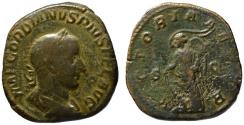 Ancient Coins - Gordian III AE sestertius - VICTORIA AETER - Portrait resembling Gordian I Africanus