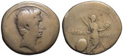 Ancient Coins - Octavian AR denarius - VENUS - Guardian deity of the Julia gens