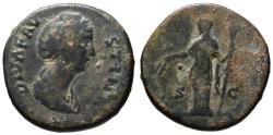 Ancient Coins - Diva Faustina Senior AE sestertius - CERES