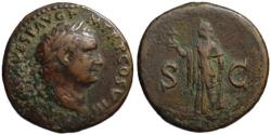 Ancient Coins - Titus as Caesar AE As - SPES - VF