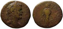 Ancient Coins - Septimius Severus AE sestertius - MINERVA - Rare
