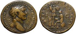 Ancient Coins - Trajan AE sestertius - Dacia mourning - Nice VF