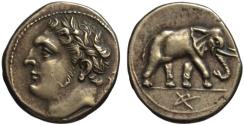Ancient Coins - 19th C. BMC electrotype - Punic AR shekel - Melkart or Jugurtha
