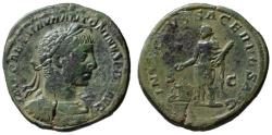 Ancient Coins - Elagabalus AE sestertius - INVICTUS SACERDOS AUG - Rare (R)