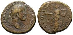 Ancient Coins - Antoninus Pius AE sestertius - APOLLINI AUGUSTO - Scarce