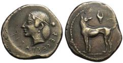 Ancient Coins - 19th C. BMC electrotype - Segesta AR didrachm - Hero & Dog