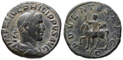 Ancient Coins - Philip I AE sestertius - ADVENTUS AUGG - 245 AD