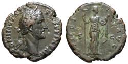 Ancient Coins - Antoninus Pius AE As - FELICITAS - Scarce Good VF