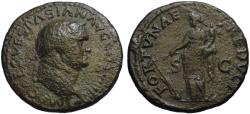 Ancient Coins - Vespasian AE As - FORTUNAE REDUCI - 71 AD