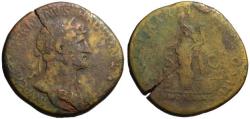Ancient Coins - Hadrian AE sestertius - ANNONA - 118 AD