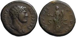 Ancient Coins - Hadrian AE dupondius - FORTUNA REDUCI - Rare barbarous(?) issue