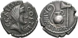 Ancient Coins - Julius Caesar "AR Aureus" - A.Hirtius - Becker Forgery EF