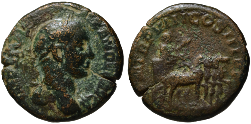 Alexander Severus AE As - Emperor driving Quadriga - 229 AD