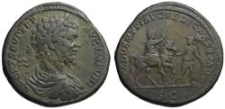 Ancient Coins - Septimius Severus AE sestertius - ADVENTUI AUG FELICISSIMO - Near EF