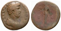 Ancient Coins - Aelius AE sestertius - SPES - Nice portrait