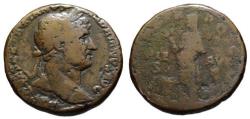 Ancient Coins - Hadrian AE As - Pietas PIE AVG - 119/120 AD