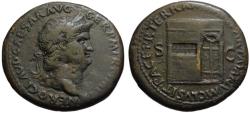 Ancient Coins - Nero AE sestertius - Temple of Janus - Very Scarce