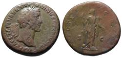Ancient Coins - Antoninus Pius AE sestertius - FORTUNA - near VF