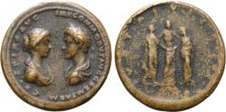 Ancient Coins - Commodus & Crispina AE cast  "Wedding Medallion"