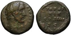 Ancient Coins - Antoninus Pius AE As - TRPOT XIX COS III SC within laurel wreath